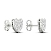 Thumbnail Image 2 of Lab-Created Diamonds by KAY Heart Earrings 1 ct tw 14K White Gold
