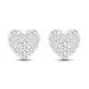 Thumbnail Image 3 of Lab-Created Diamonds by KAY Heart Earrings 1 ct tw 14K White Gold