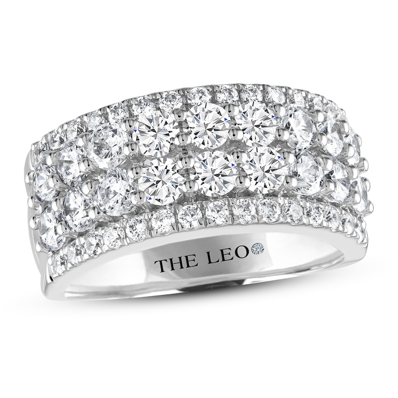 THE LEO Diamond Anniversary Ring 2 ct tw Round-cut 14K White Gold | Kay