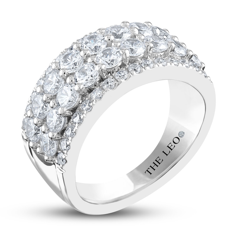 THE LEO Diamond Anniversary Ring 2 ct tw Round-cut 14K White Gold