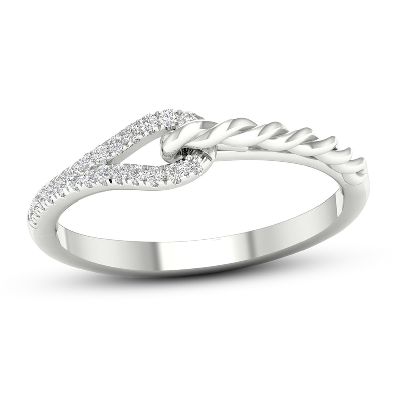 Main Image 1 of Love + Be Loved Diamond Ring 1/10 ct tw 10K White Gold