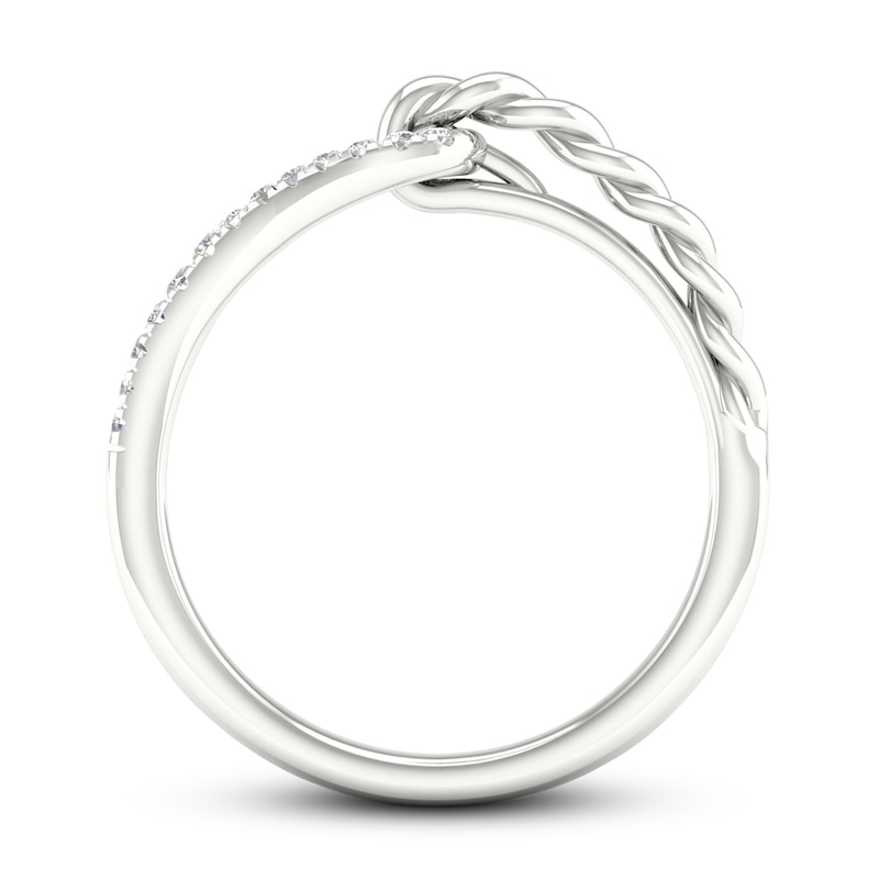Main Image 3 of Love + Be Loved Diamond Ring 1/10 ct tw 10K White Gold