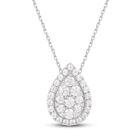 KAY Lab-Grown Diamonds Necklace 1 ct tw 14K White Gold 18"
