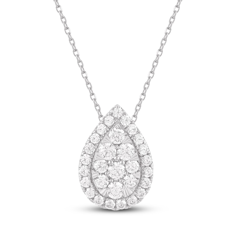 Main Image 1 of KAY Lab-Grown Diamonds Necklace 1 ct tw 14K White Gold 18&quot;