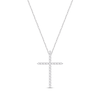 Thumbnail Image 0 of Lab-Created Diamonds by KAY Cross Necklace 1/2 ct tw 14K White Gold 18"