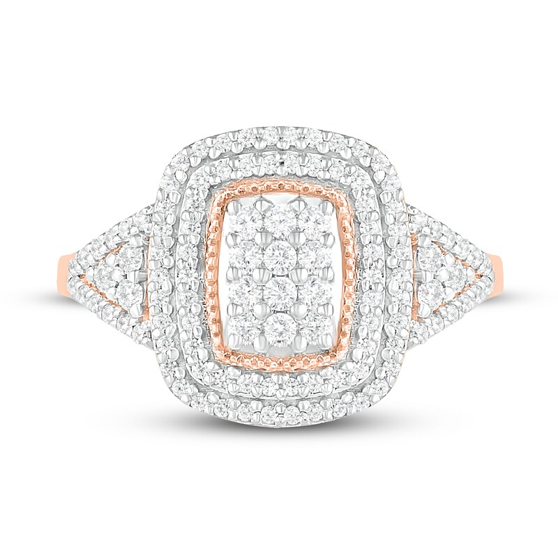 Diamond Fashion Ring 1/2 ct tw Round-cut 10K Rose Gold