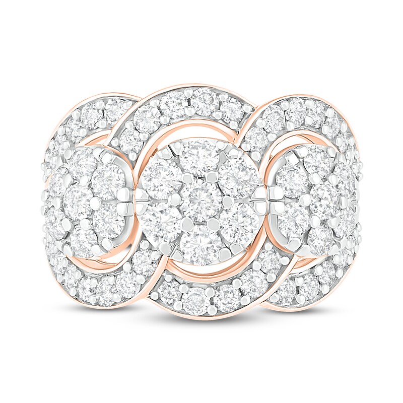 Main Image 2 of Diamond Fashion Ring 2 ct tw Round-cut 10K Rose Gold