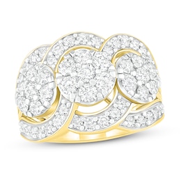 Diamond Fashion Ring 2 ct tw Round-cut 10K Yellow Gold