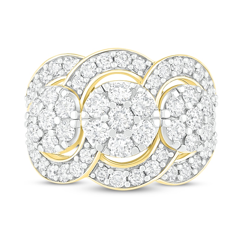 Diamond Fashion Ring 2 ct tw Round-cut 10K Yellow Gold