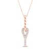Thumbnail Image 0 of Love + Be Loved Diamond Necklace 1/10 ct tw 10K Rose Gold 18"