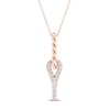 Thumbnail Image 1 of Love + Be Loved Diamond Necklace 1/10 ct tw 10K Rose Gold 18&quot;
