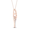 Thumbnail Image 2 of Love + Be Loved Diamond Necklace 1/10 ct tw 10K Rose Gold 18"