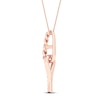 Thumbnail Image 3 of Love + Be Loved Diamond Necklace 1/10 ct tw 10K Rose Gold 18"