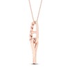 Thumbnail Image 4 of Love + Be Loved Diamond Necklace 1/10 ct tw 10K Rose Gold 18&quot;