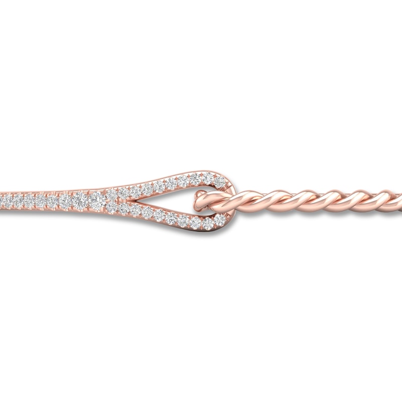 Main Image 2 of Love + Be Loved Diamond Bolo Bracelet 1/2 ct tw 10K Rose Gold