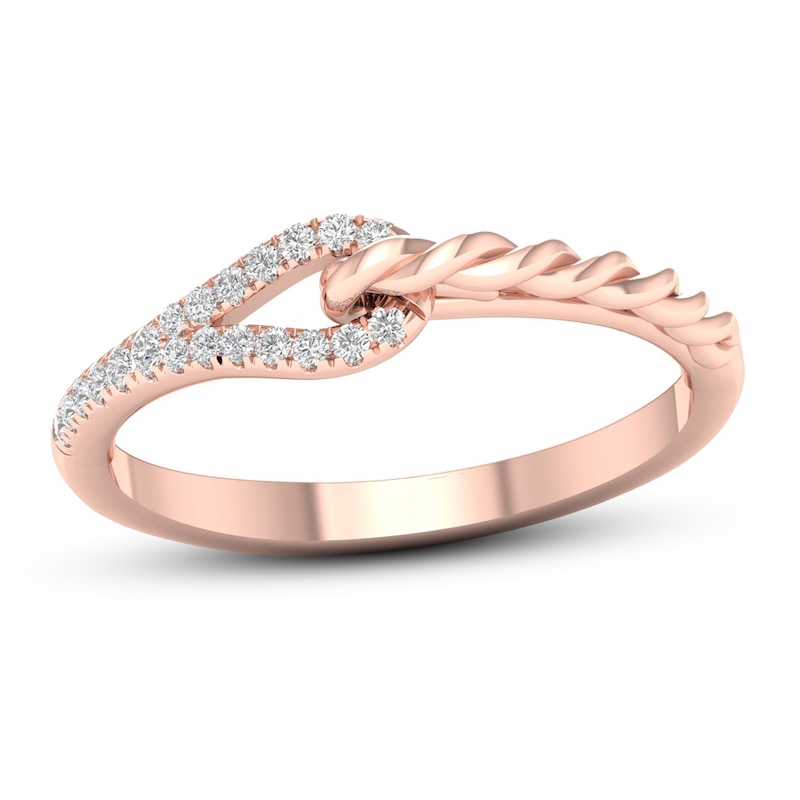 Love + Be Loved Diamond Ring 1/10 ct tw 10K Rose Gold