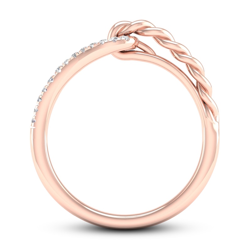 Main Image 3 of Love + Be Loved Diamond Ring 1/10 ct tw 10K Rose Gold