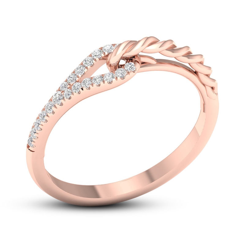 Love + Be Loved Diamond Ring 1/10 ct tw 10K Rose Gold