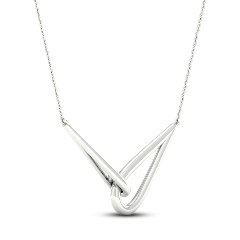 Main Image 3 of Love + Be Loved Diamond Necklace 1/3 ct tw Sterling Silver 18&quot;
