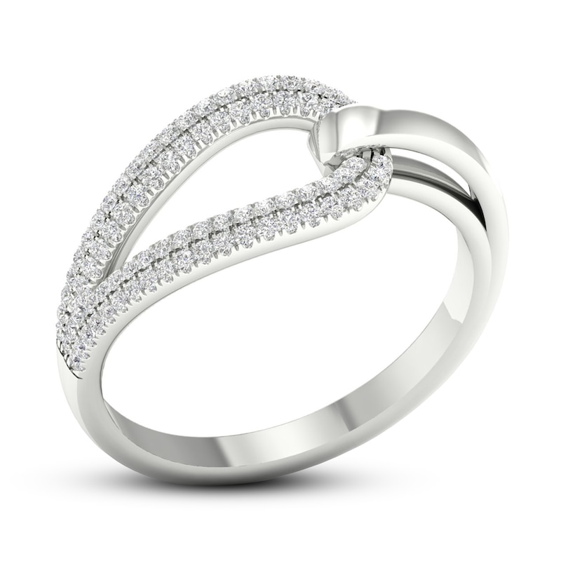 Love + Be Loved Diamond Ring 1/5 ct tw 10K White Gold