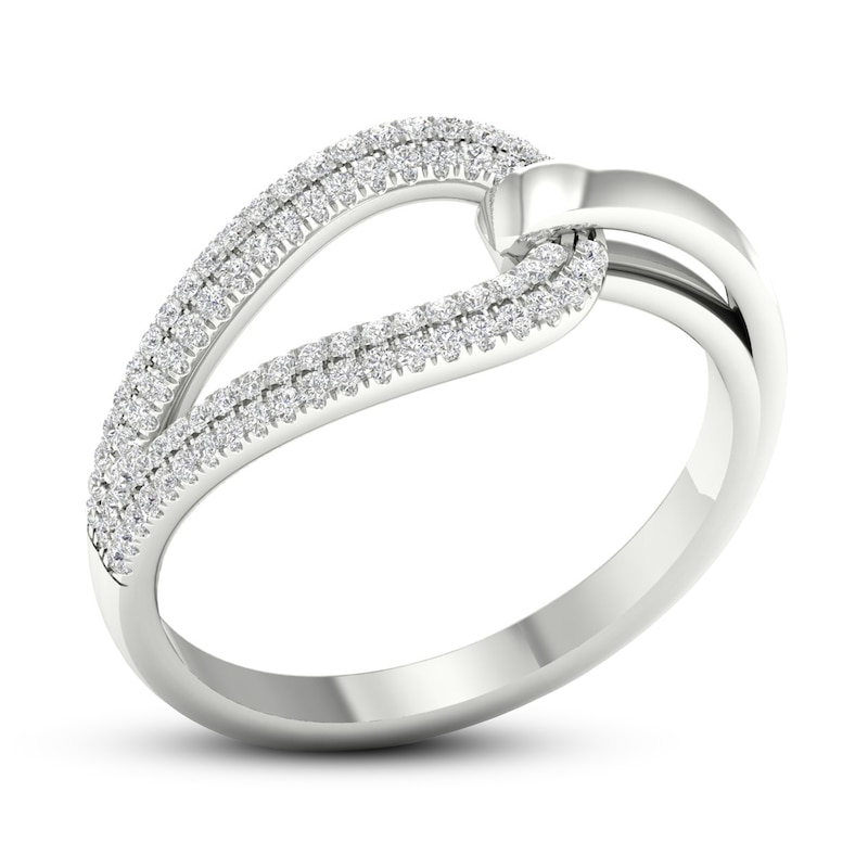 Main Image 2 of Love + Be Loved Diamond Ring 1/5 ct tw 10K White Gold