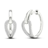 Thumbnail Image 1 of Love + Be Loved Diamond Hoop Earrings 1/4 ct tw 10K White Gold