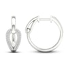Thumbnail Image 2 of Love + Be Loved Diamond Hoop Earrings 1/4 ct tw 10K White Gold