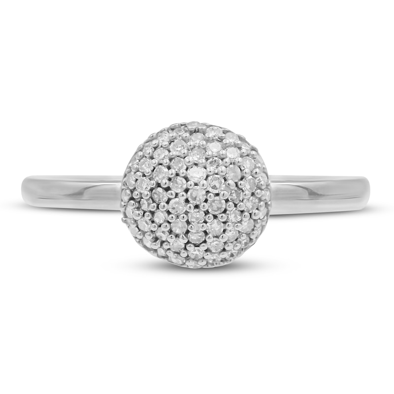 Main Image 3 of Diamond Ring 1/4 ct tw Round-cut Sterling Silver - Size 7