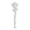 Thumbnail Image 1 of Diamond Flower Ring 1/4 ct tw Round-cut Sterling Silver
