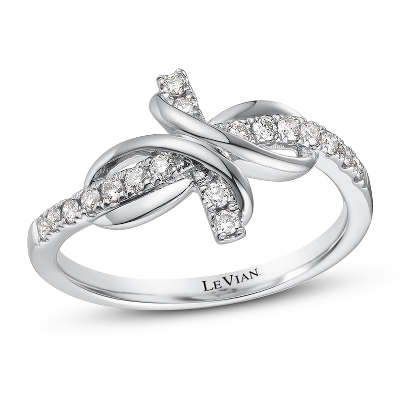 Main Image 1 of Le Vian Diamond Cross Ring 1/5 ct tw 14K Vanilla Gold