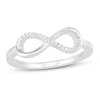 Thumbnail Image 0 of Diamond Infinity Ring 1/20 ct tw 10K White Gold