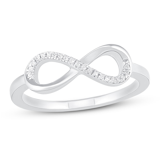 Kay Diamond Infinity Ring 1/20 ct tw 10K White Gold