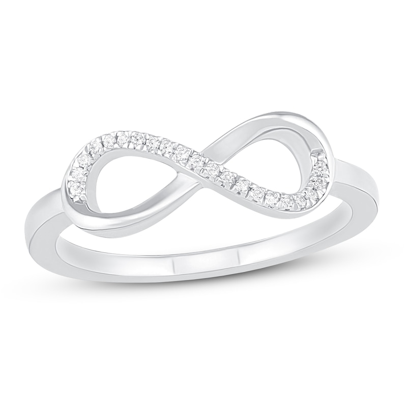 Diamond Infinity Ring 1/20 ct tw 10K White Gold | Kay