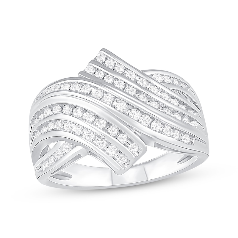 Main Image 1 of Diamond Ring 1/2 ct tw Round-cut Sterling Silver