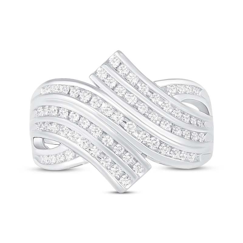 Main Image 2 of Diamond Ring 1/2 ct tw Round-cut Sterling Silver