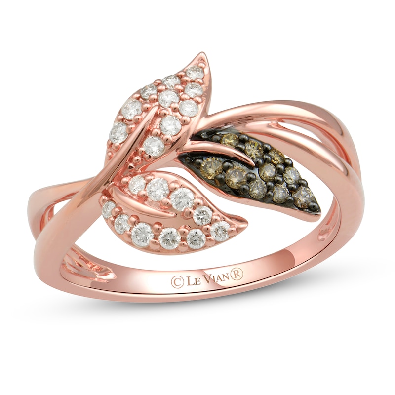 Main Image 1 of Le Vian Diamond Leaf Ring 1/4 ct tw 14K Strawberry Gold