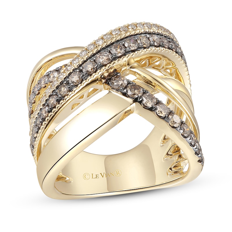 Le Vian Diamond 20th Anniversary Ring 1 ct tw 14K Honey Gold
