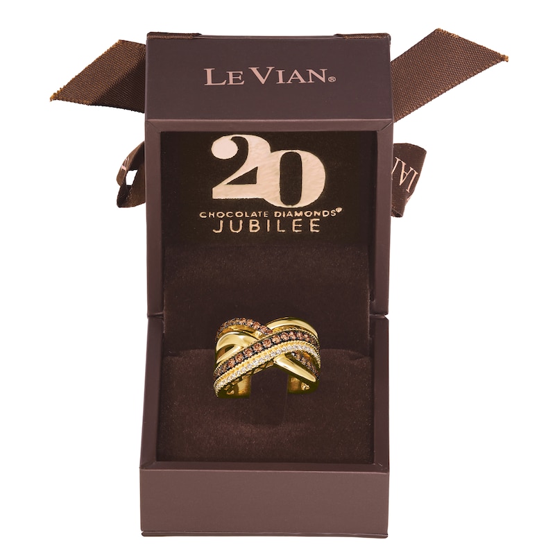 Le Vian Diamond 20th Anniversary Ring 1 ct tw 14K Honey Gold