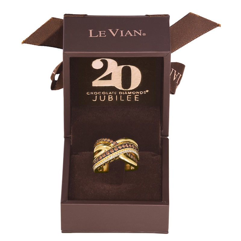 Main Image 2 of Le Vian Diamond 20th Anniversary Ring 1 ct tw 14K Honey Gold