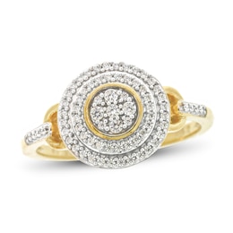 Diamond Ring 1/4 ct tw Round-cut 10K Yellow Gold