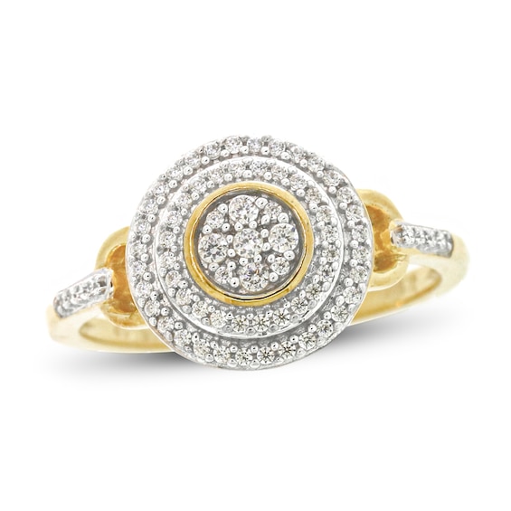 Diamond Ring 1/4 ct tw Round-cut 10K Yellow Gold