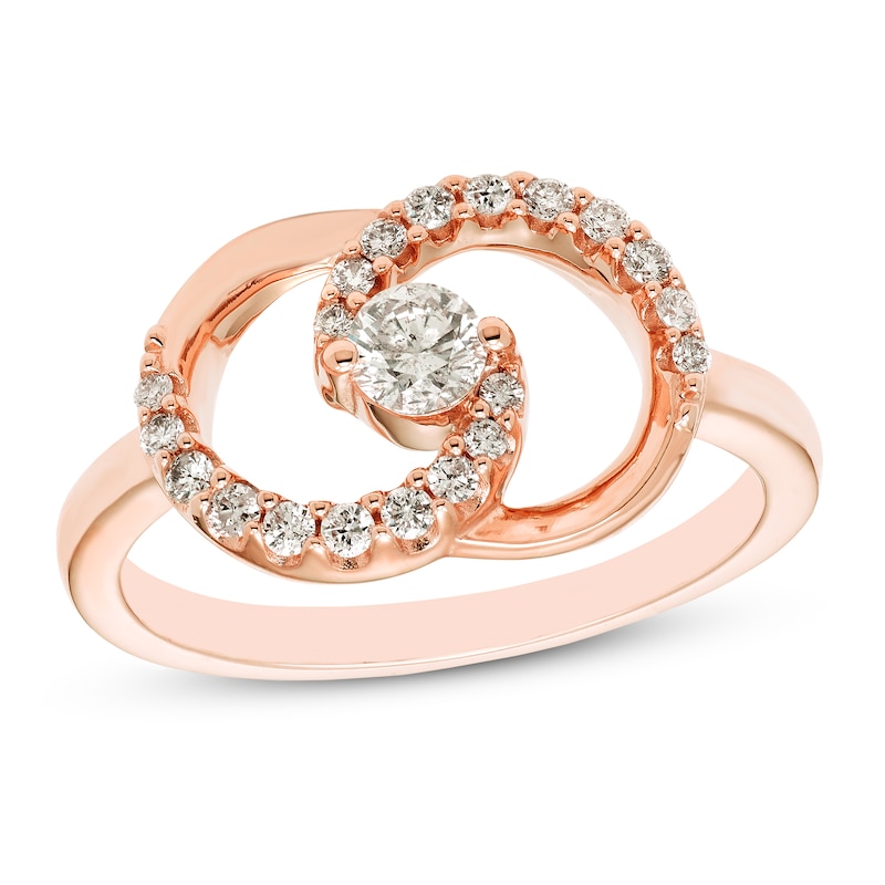 Encircled by Love Diamond Ring 1/3 ct tw Round-cut 10K Rose Gold