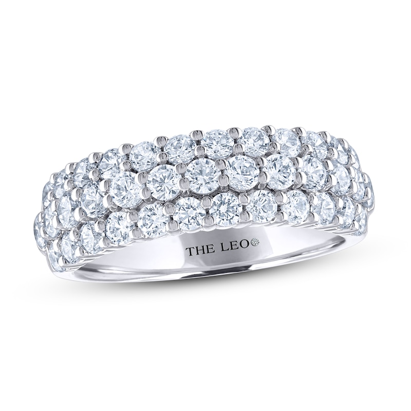 THE LEO Diamond Anniversary Ring 1-1/2 ct tw Round-Cut 14K White Gold