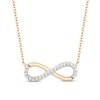 Thumbnail Image 1 of Hallmark Diamonds Infinity Necklace 1/10 ct tw 10K Yellow Gold 18&quot;