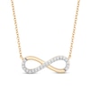 Thumbnail Image 0 of Hallmark Diamonds Infinity Necklace 1/10 ct tw 10K Yellow Gold 18"