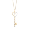 Thumbnail Image 0 of Hallmark Diamonds Key Necklace 1/10 ct tw 10K Yellow Gold 18"