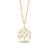 Thumbnail Image 1 of Hallmark Diamonds Tree of Life Necklace 1/20 ct tw 10K Yellow Gold 18&quot;