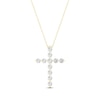 Thumbnail Image 0 of Lab-Created Diamonds by KAY Cross Necklace 1/2 ct tw 14K Yellow Gold 18"