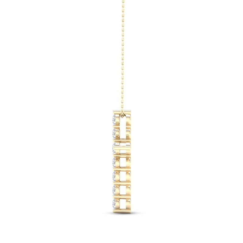 Main Image 3 of KAY Lab-Grown Diamonds Cross Necklace 1/2 ct tw 14K Yellow Gold 18&quot;