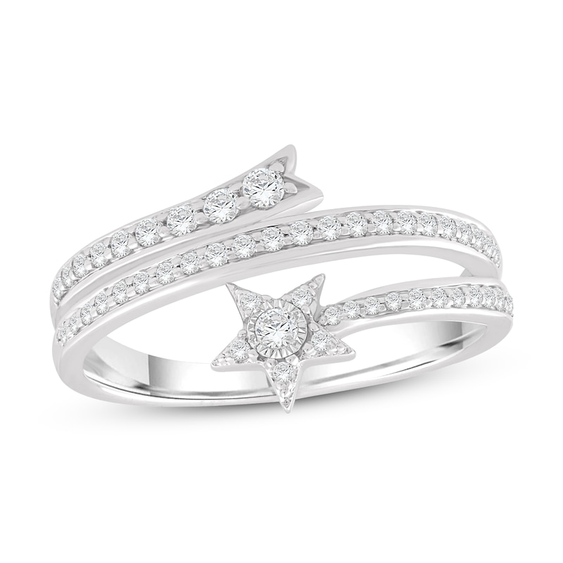 1/3 ct tw Diamond Three Row Star Ring